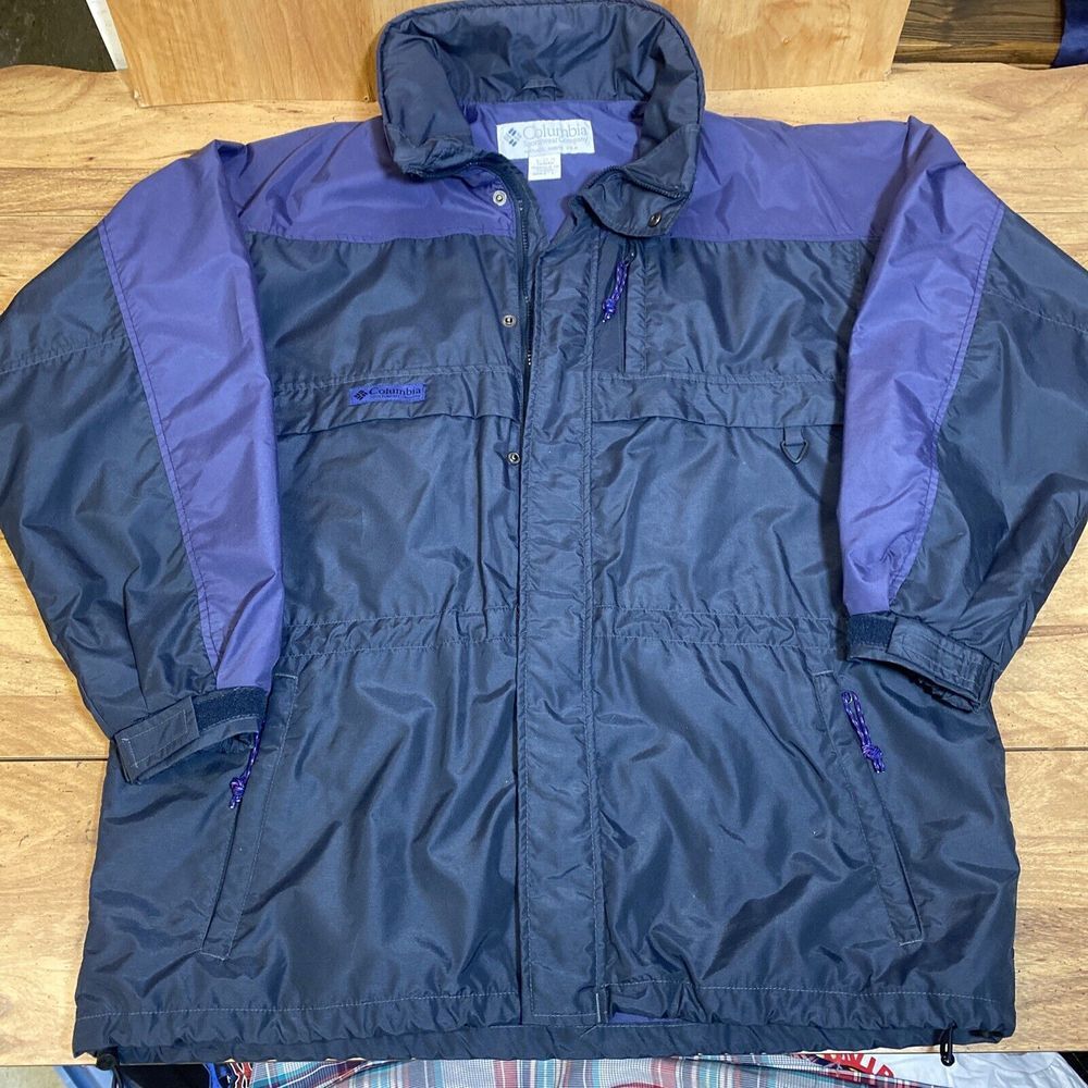 Vintage Columbia Gizzmo Windbreaker Shell Jacket Portland Oregon Men's Large